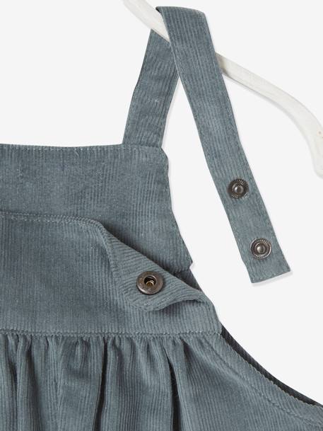 Set fluwelen blouse en overall voor meisjesbaby hemelsblauw - vertbaudet enfant 