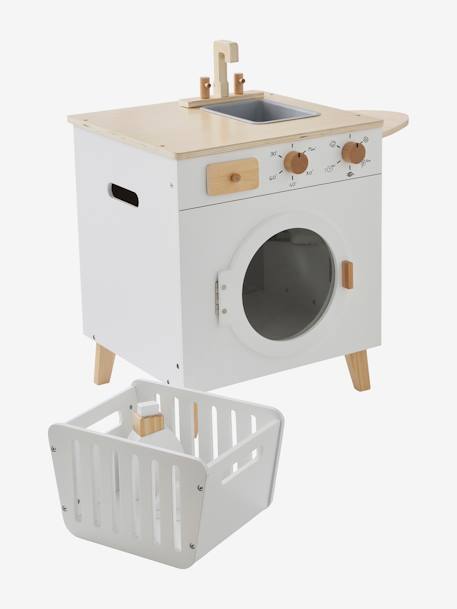 Houten wasmachine en strijkijzer wit - vertbaudet enfant 