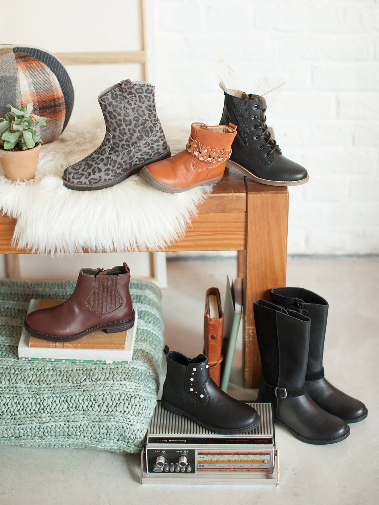Leren laarzen voor meisjes, kleutercollectie - bruin, Schoenen