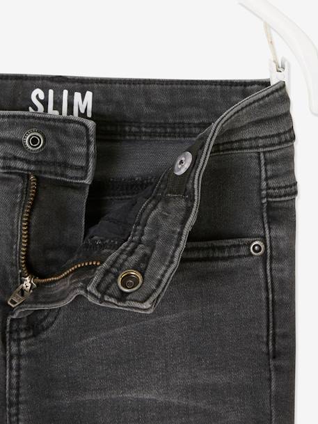 Slim fit jongensjeans Morphologik 'waterless' heupomtrek MEDIUM DENIM DONKERGRIJS+double stone+RUW DENIM+STONE - vertbaudet enfant 