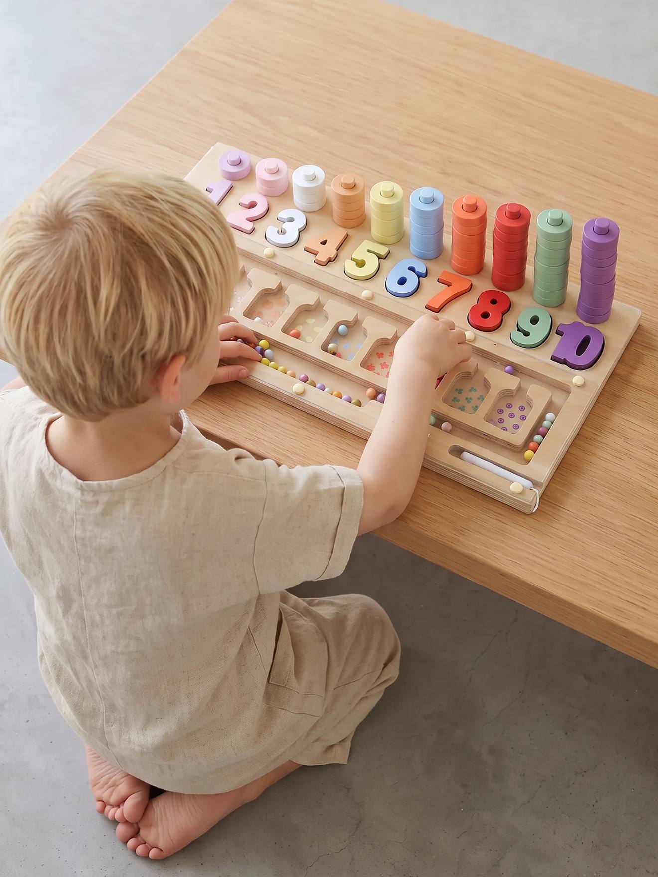 FSC® houten telbord meerkleurig