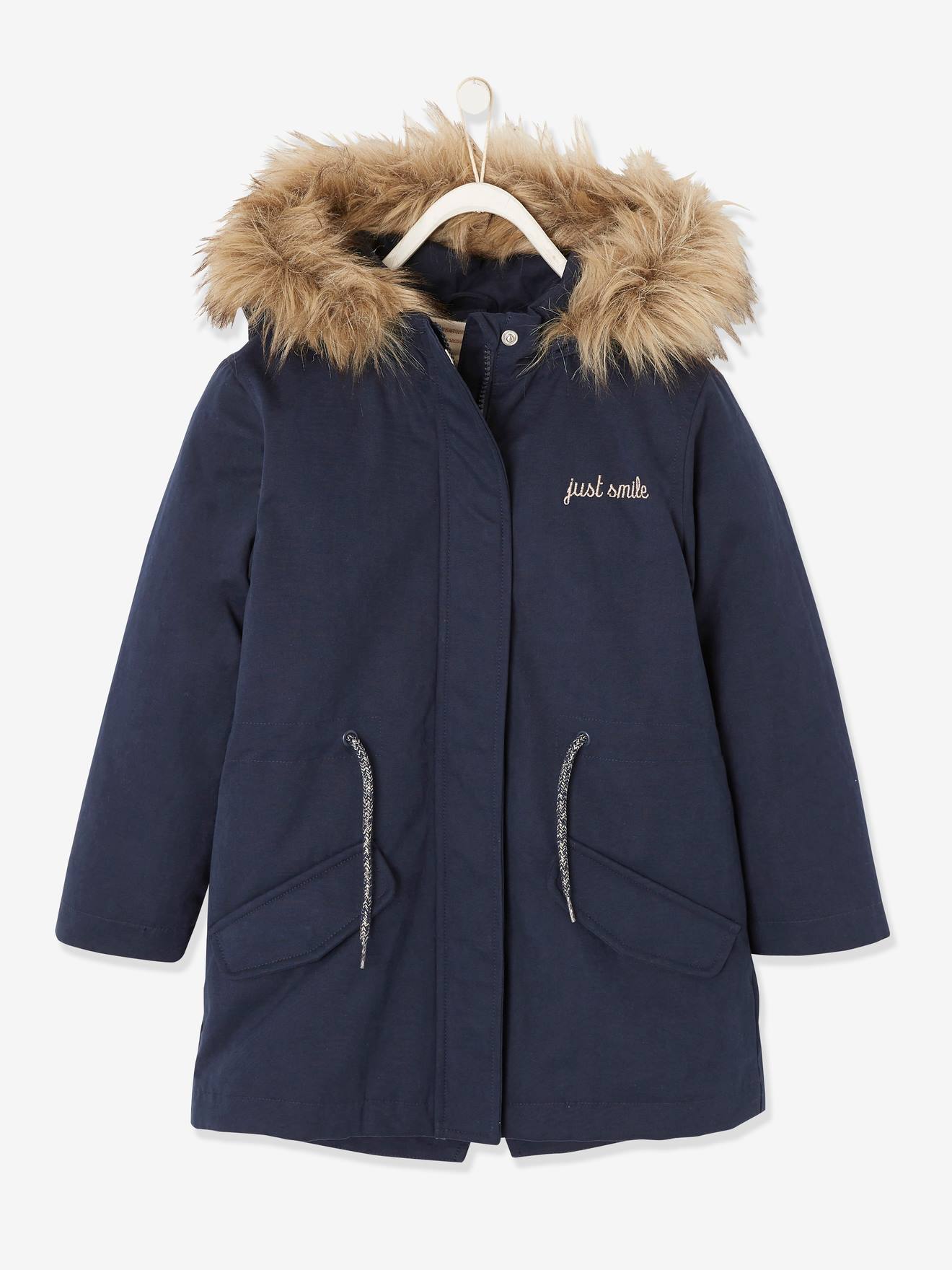 3-in-1 parka meisje inkt