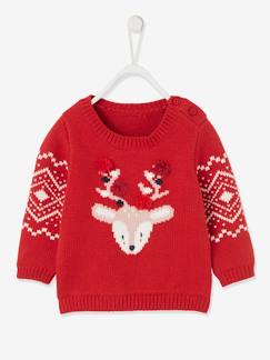 Baby-Trui, vest, sweater-Kersttrui rendierpatroon baby unisex