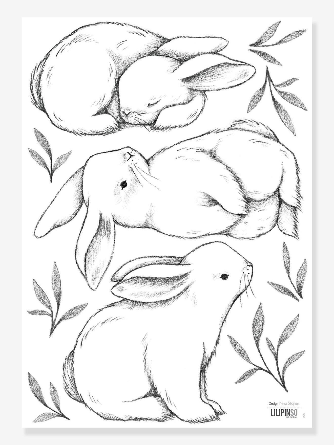 Stickervel Lilipinso 3 konijnen