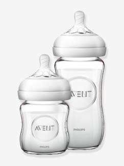 -Pakket voor pasgeboren baby's: 2 glazen Philips AVENT Naturel-babyflessen (125 + 240 ml)