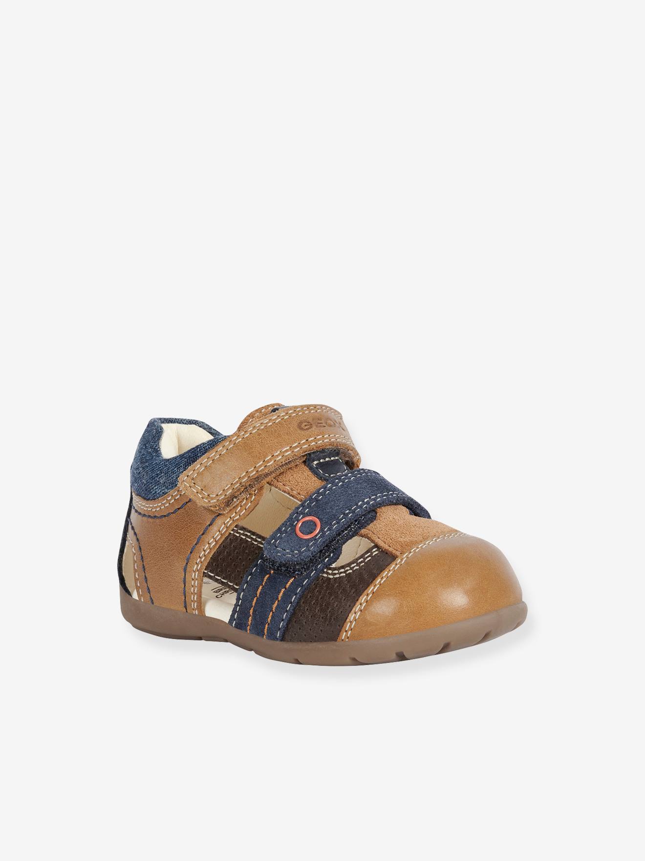 Babysandalen jongen Kaytan GEOX® - karamel marineblauw, Schoenen