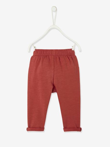 Babybroek uit molton voor jongens baksteen+donker lindegroen+gechineerd lichtgrijs+karamel+leiblauw+Marine grijs+zandbeige - vertbaudet enfant 