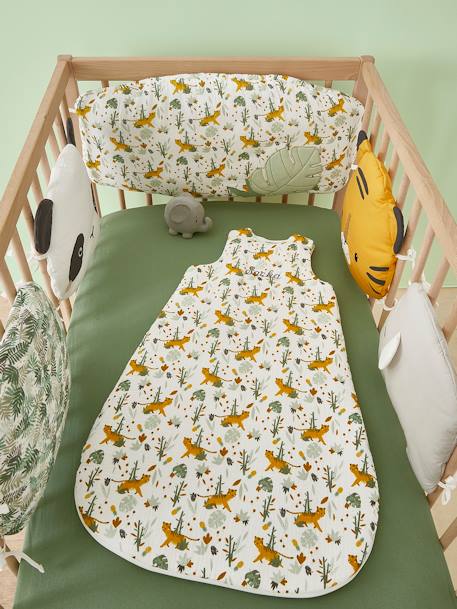 Modulaire Bedbumper Veranderbare Boxrand Hanoi Groen Meerkleurig Linnengoed En Decoratie