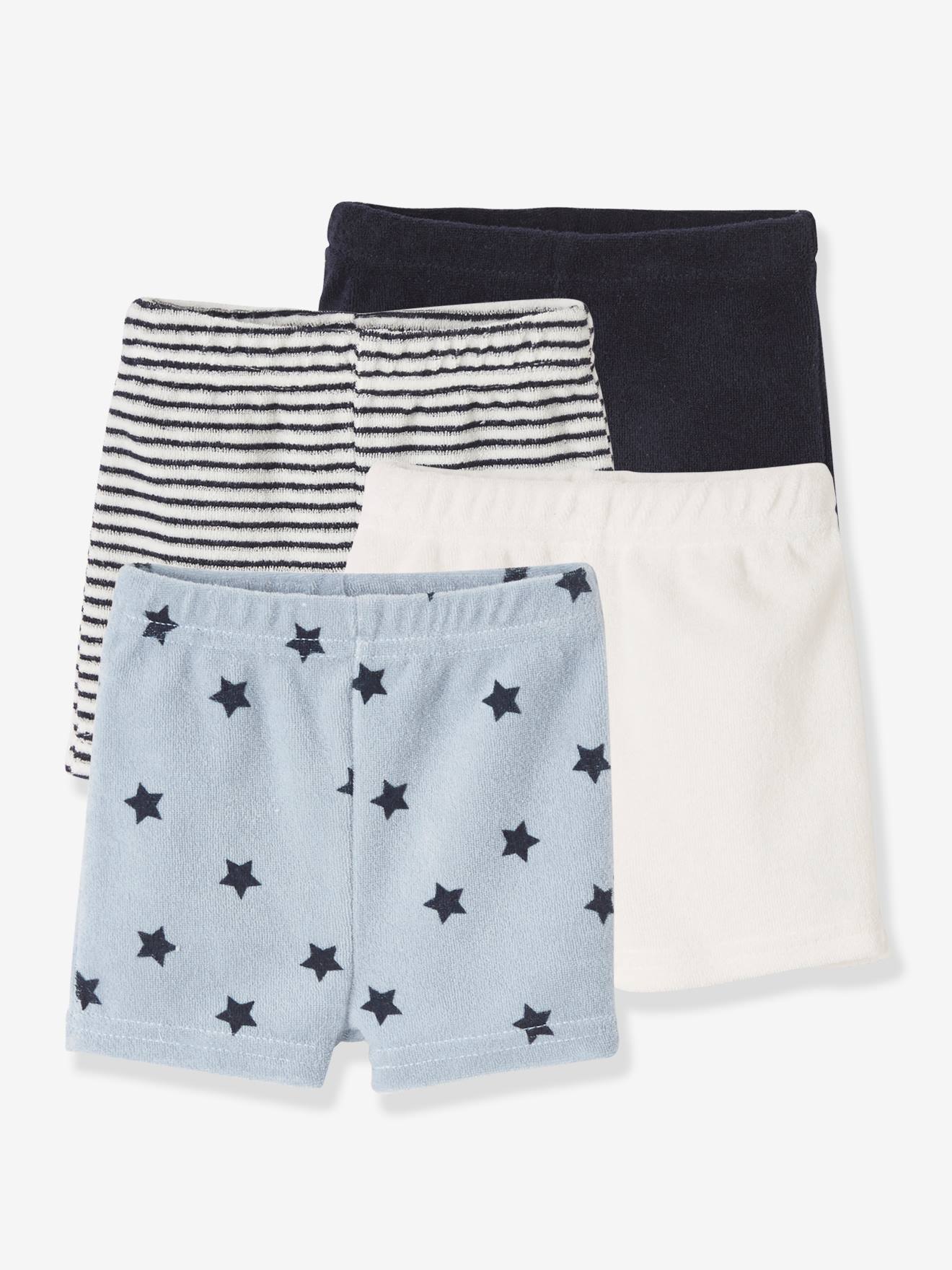 Set van 4 babyshorts van jersey set inkt