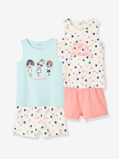 Meisje-Pyjama, surpyjama-Set met 2 meisjespyjama's