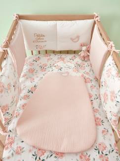 Linnengoed en decoratie-Baby beddengoed-Modulaire bedbumper/veranderbare boxrand EAU DE ROSE