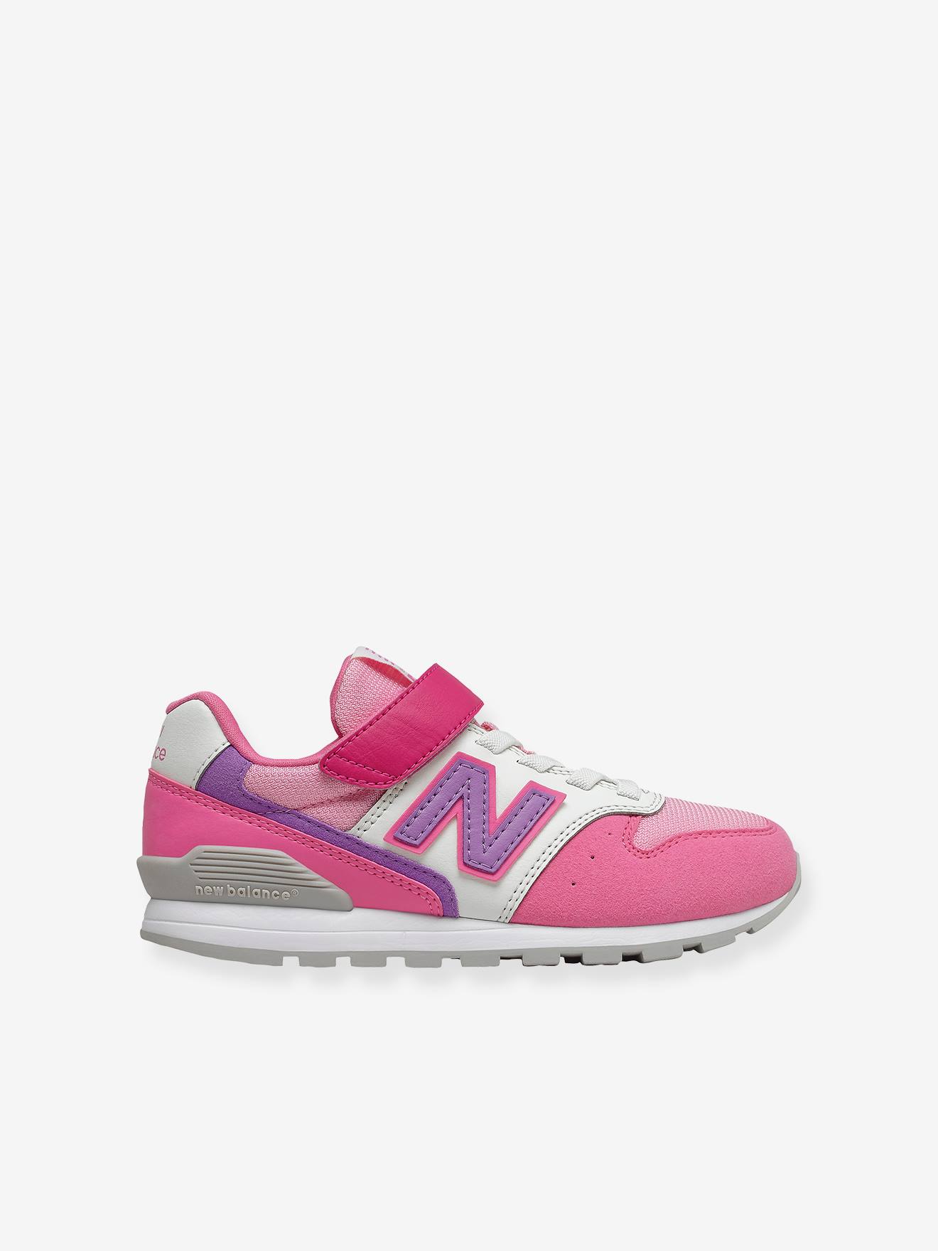 Leren meisjessneakers met klittenbandsluiting YV996MPP NEW BALANCE - roze,  Schoenen