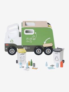 Speelgoed-Figuurtjes en fantasie-Houten afvalsorteerwagen