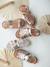 Hoge leren sandalen voor meisjes goud+MEERKLEURIG ZILVER+ZWART - vertbaudet enfant 