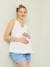 Zwangerschaps- en borstvoedingsblouse van katoengaas Groen+Wit met gouden stippenprint - vertbaudet enfant 