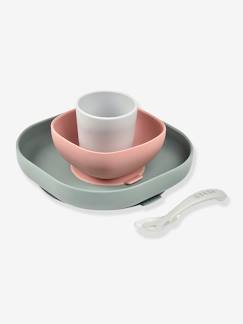 Verzorging-Baby eet en drinkt-Serviesset 4 items silicone BEABA