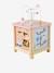 Grote houten activiteitenkubus Beige LOVELY FARM+blauw+roze+Tanzania - vertbaudet enfant 