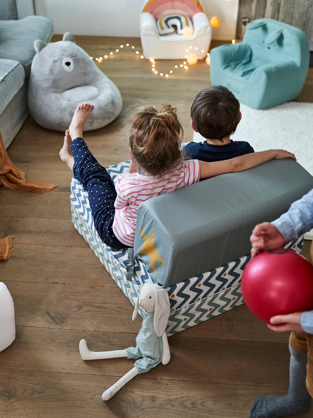 Lage fauteuil ScarabΓ©e blauw