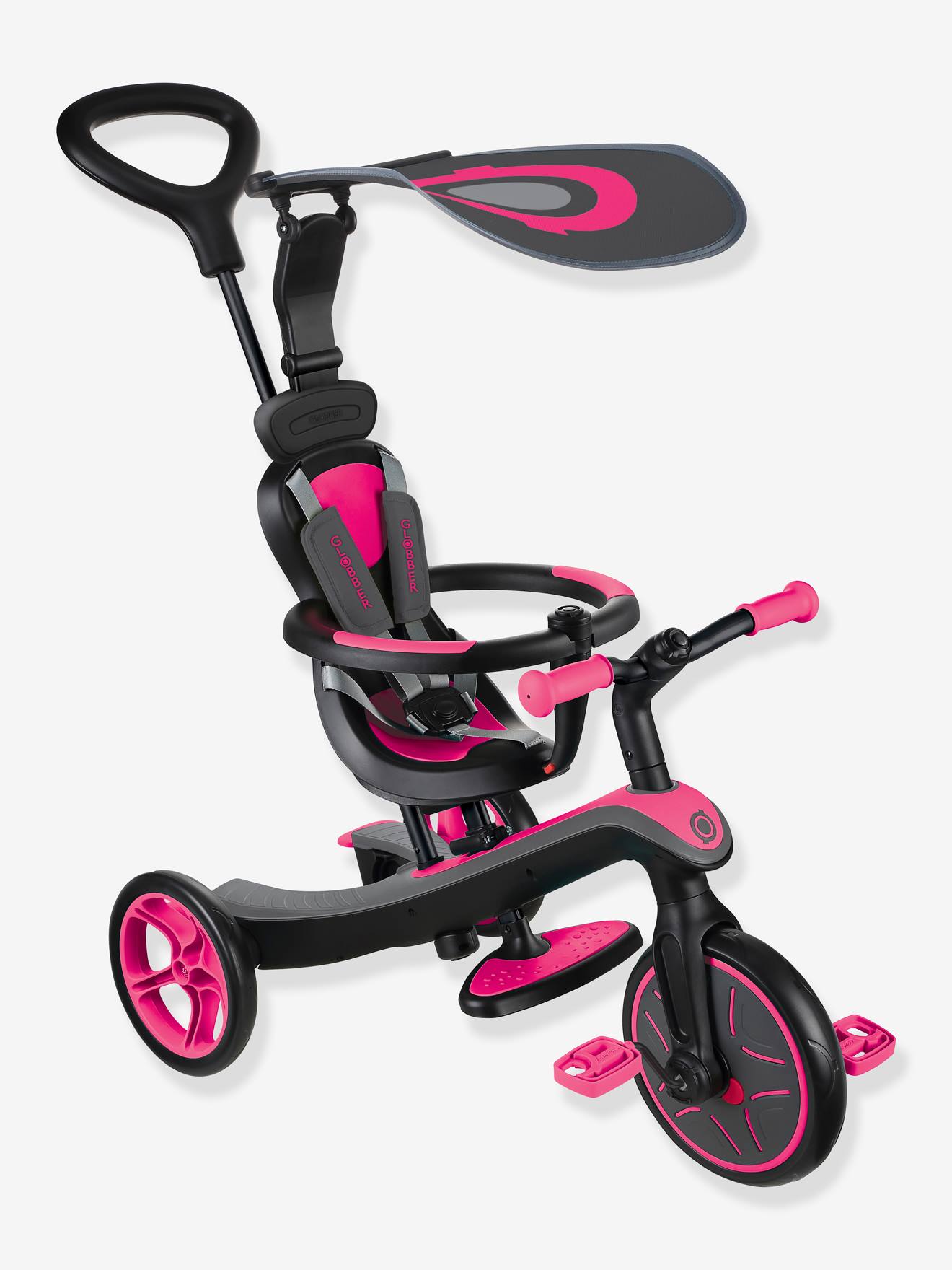 GLOBBER 3 in 1 Evolutionaire driewieler - roze, Speelgoed