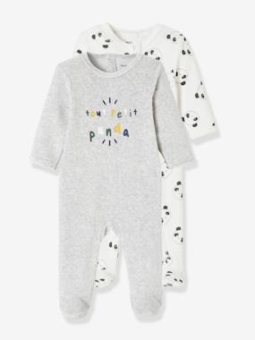 Set van 2 fluwelen "Panda" babypyjama's set ivoor kopen? Lees eerst dit