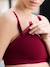 Naadloze zwangerschaps- en borstvoedingsbeha Milk CACHE HEART Bordeauxrood+Donkergroen+ZWART - vertbaudet enfant 