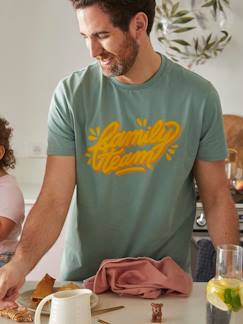 Zwangerschapskleding-T-shirt-Heren-T-shirt Family team capsulecollectie vertbaudet en Studio Jonesie in biologisch katoen