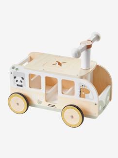 Speelgoed-Eerste levensjaren-Schommelspeelgoed, loopwagens, loopstoelen en loopauto's-Zachte speelgoedbus HANOÏ gemaakt van FSC®-hout
