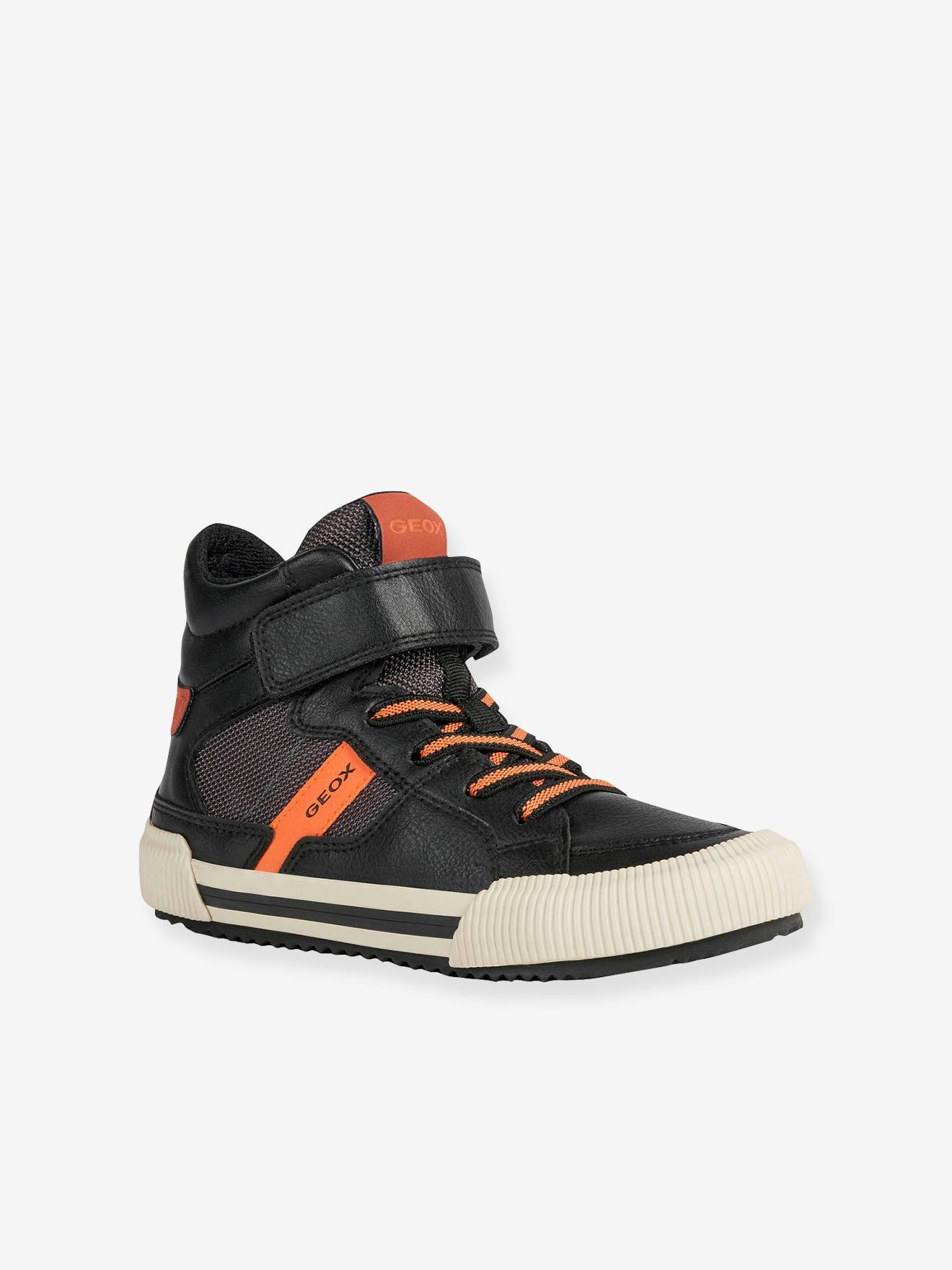 Halfhoge sneakers voor jongens J Alonisso Boy B-GBK GEOX® zwart oranje
