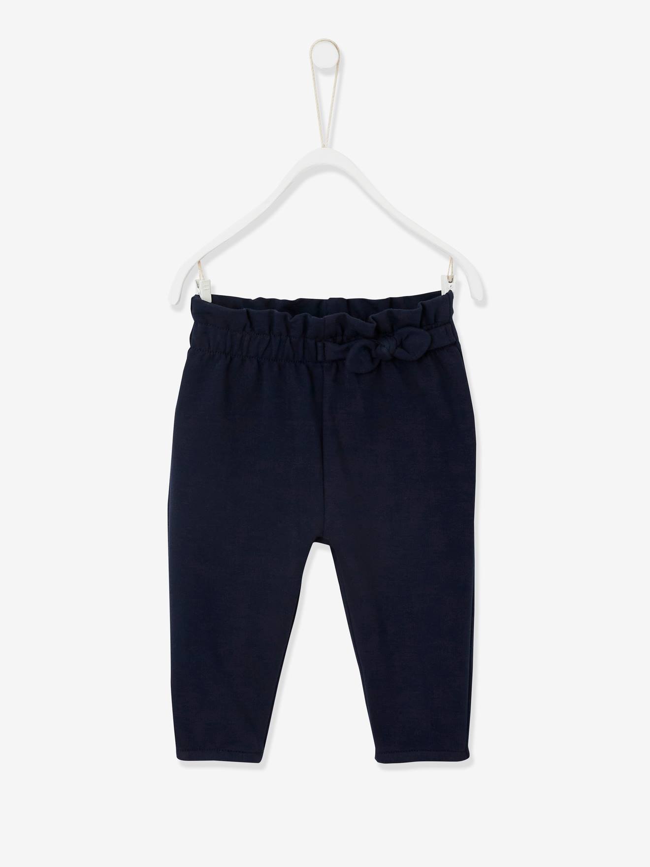 Molton babybroek met elastische taille inkt