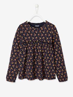 Meisje-T-shirt, souspull-T-shirt-Blouse-T-shirt met bloemenprint voor meisjes