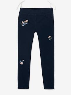 Meisje-Broek-Tregging met geborduurde bloemen voor meisjes