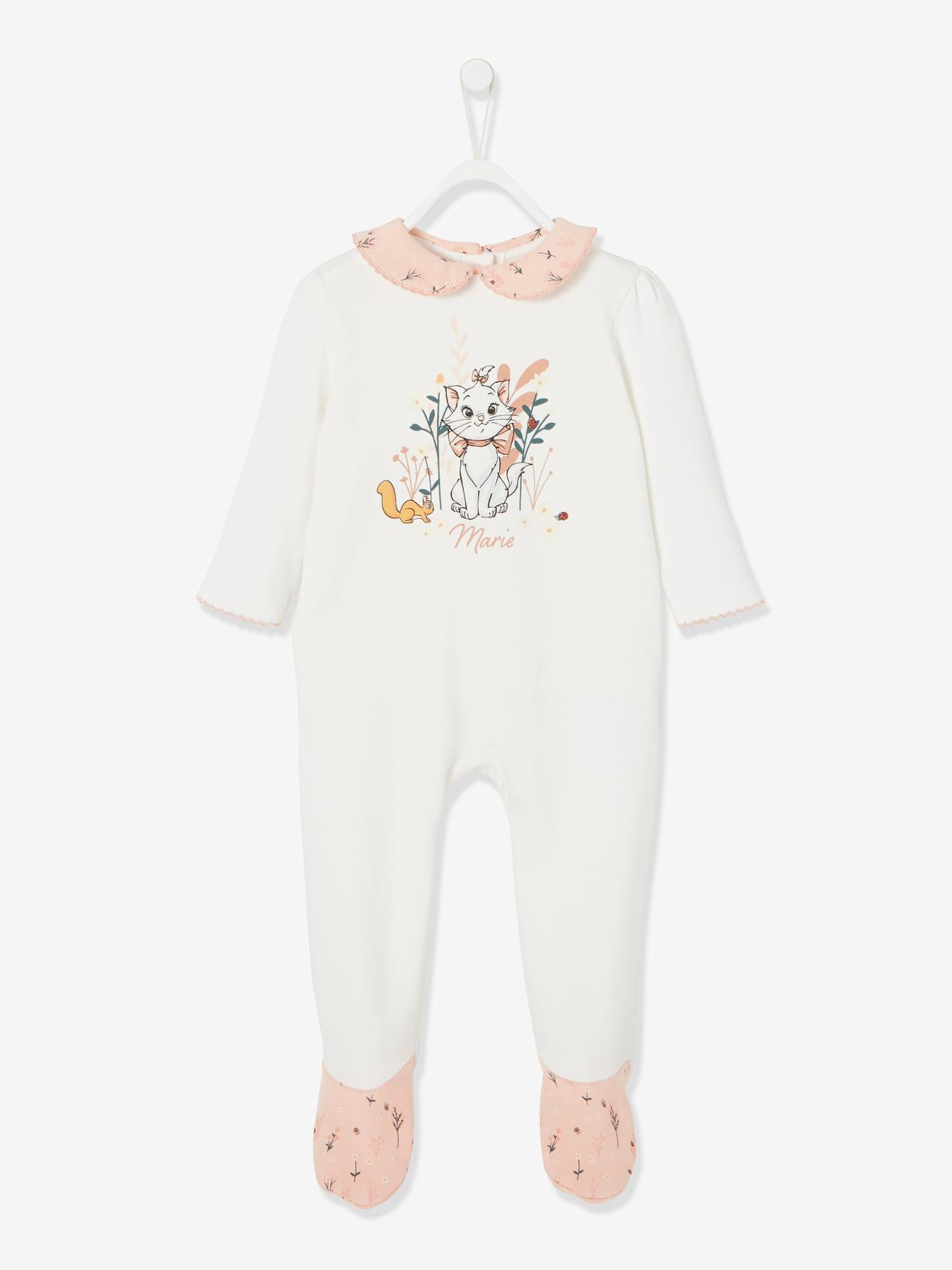 Babypyjama Disney® Aristokatten voor meisjes wit - 11-0601 tcx / roze 13-