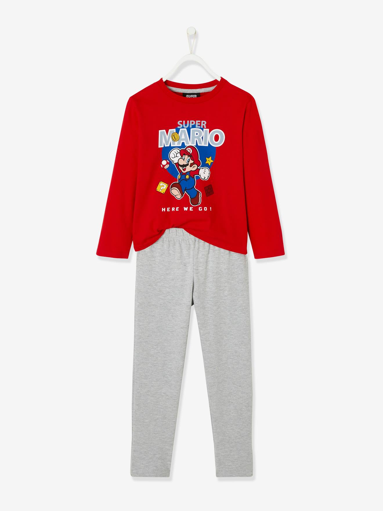 Jongenspyjama Super Mario® rode bovenkant/grijze onderkan