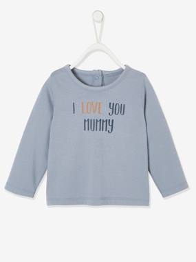 T-shirt met lange mouwen en tekst voor baby's blauw kopen? Lees eerst dit