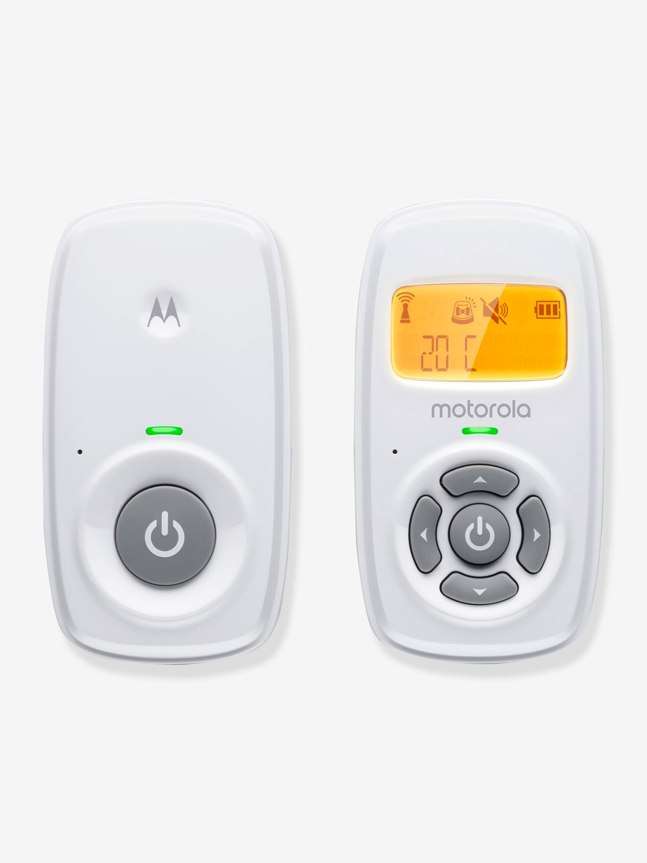Motorola Nursery Babyfoon AM24 -  Audio - Hoog Gevoelige Microfoon - DECT Technologie -  tot 300 Meter - Twee-Weg Communicatie - Wit