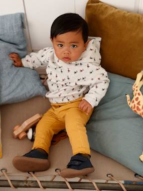 Tweedelige set baby sweatshirt en broek gechineerd beige met print kopen?