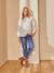 Naadloze zwangerschapsjeans met band Bleu stone+DENIM STONE+Grijs - vertbaudet enfant 