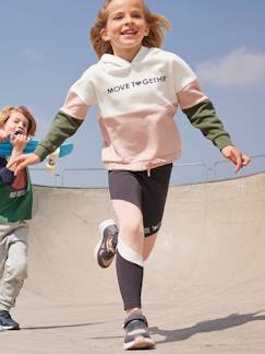 Meisje-Legging-Driekleurige sportlegging van technisch materiaal voor meisjes