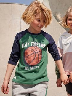 Jongens-Sport collectie-Oeko-Tex® sportshirt met raglanmouwen voor jongens met bal-motief