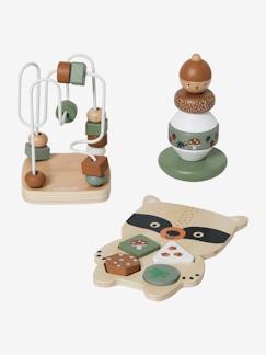 Speelgoed-Eerste levensjaren-Eerste speelgoed-Set met 3 spelletjes GREEN FOREST van FSC®-hout