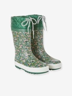 Schoenen-Meisje shoenen 23-38-Regenlaarzen-Regenlaarzen met print voor meisjes gewatteerde schacht