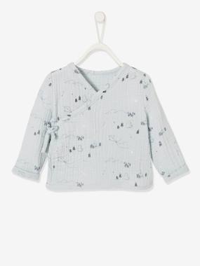 Babyhemdje voor pasgeborenen van gaaskatoen bedrukte grijze lucht kopen?
