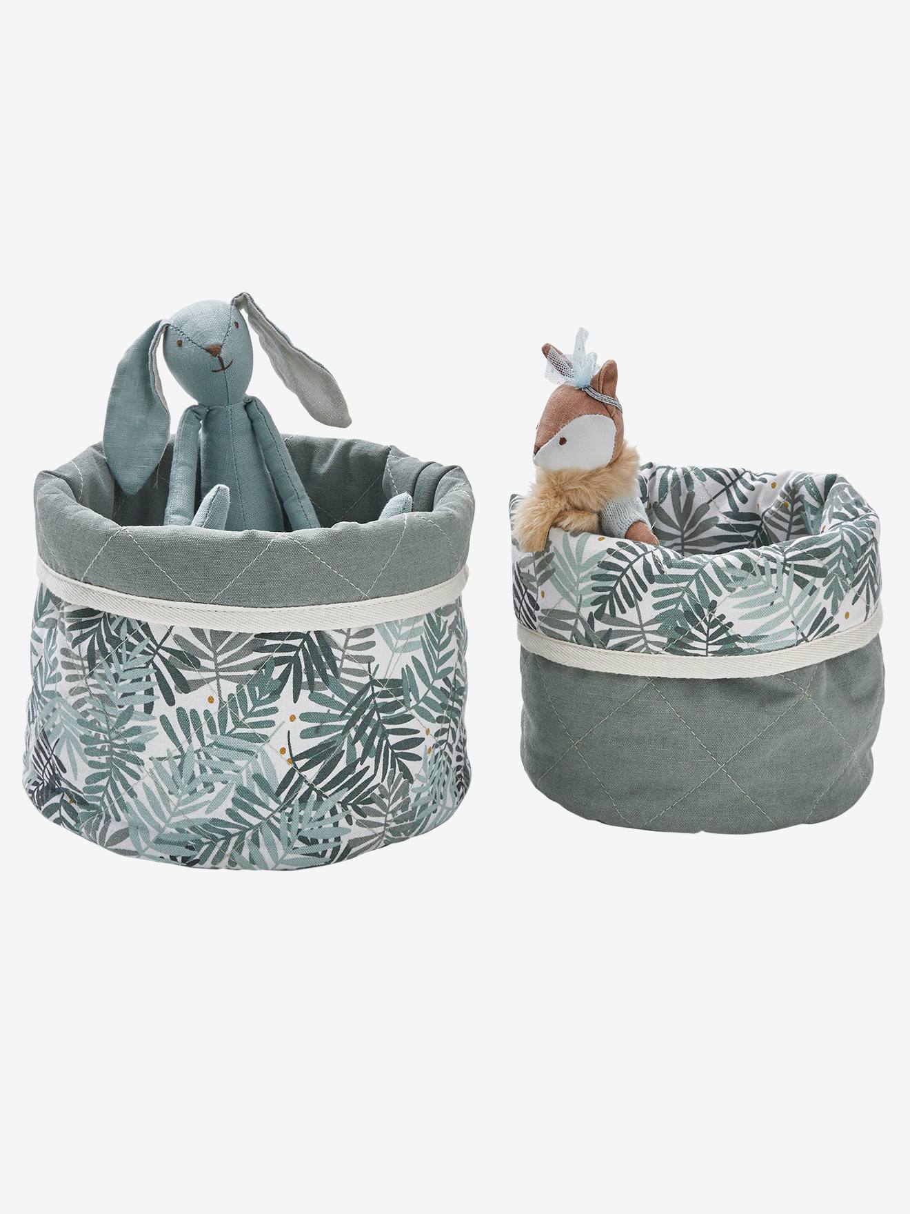 Set van 2 omkeerbare manden HANOΓ beige