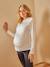 T-shirt van mesh met versiering zwangerschap en borstvoeding Beige - zie staal+Zwart - vertbaudet enfant 