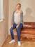 Naadloze slim fit zwangerschapsjeans met band BRUT CF STAAL+DOUBLE STONE CF SWATCH+GRIJS CF SWATCH - vertbaudet enfant 