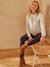 T-shirt van mesh met versiering zwangerschap en borstvoeding Beige - zie staal+Zwart - vertbaudet enfant 