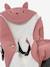 Plaid met capuchon voor baby van molton, gevoerd met pluche Inkt+roze - vertbaudet enfant 