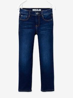 Jongens-Rechte jeans voor jongens MorphologiK "waterless" met heupomtrek Medium