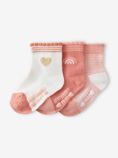 Baby-Sokken, kousen-Set van 3 paar halfhoge sokken babymeisje