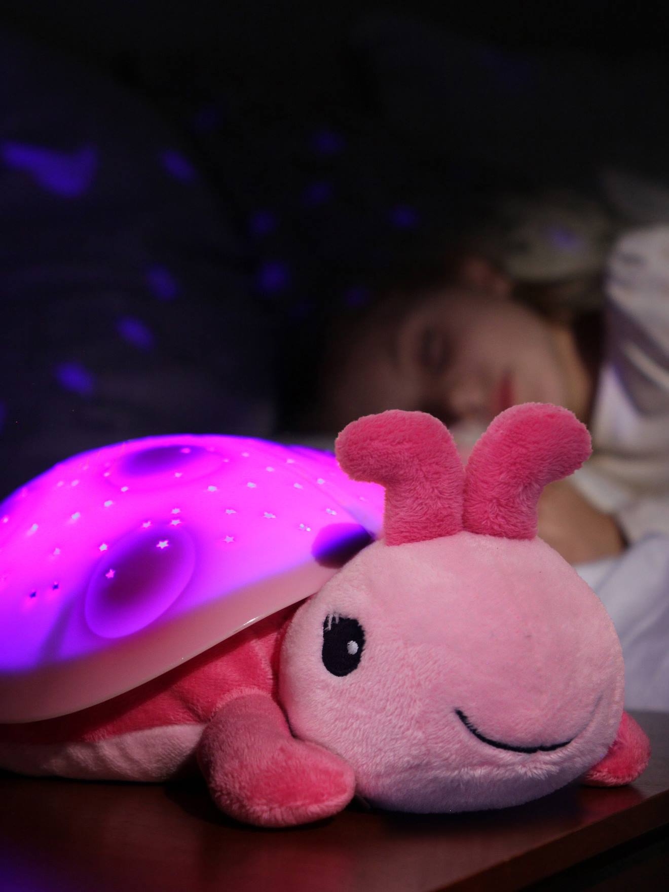 CLOUD B Twilight Starlight Nachtlampje ladybug (roze lieveheersbeestj